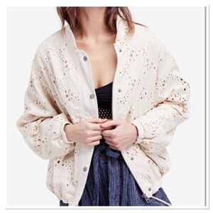 Dex Eyelet Jacket Women's Cream Eyelet